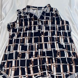 Geometric Print Sleeveless Top